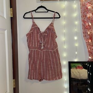 Tie front romper